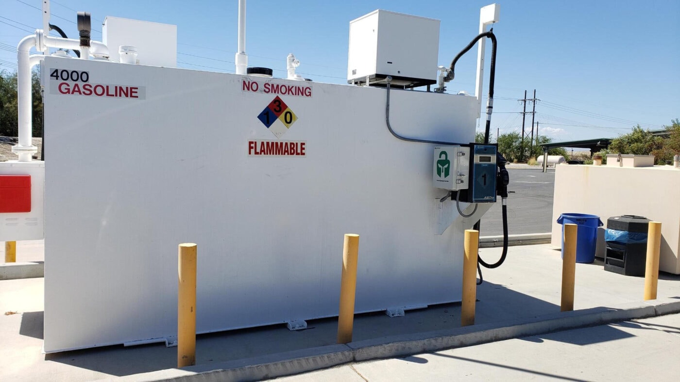 Fleet Spartan Sentry installed on fuel tank